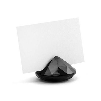 Diamond Table Card Holder Black (x10)