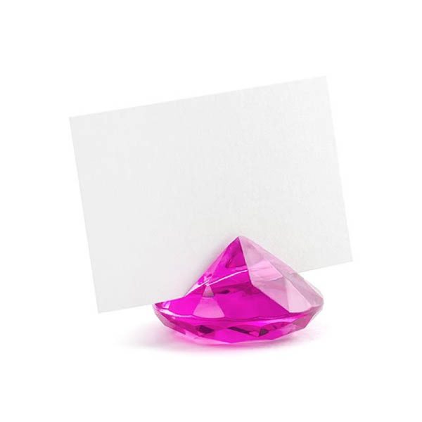 Diamond Table Card Holder Pink (x10)
