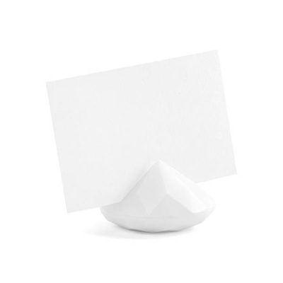 Diamond Table Card Holder White (x10)