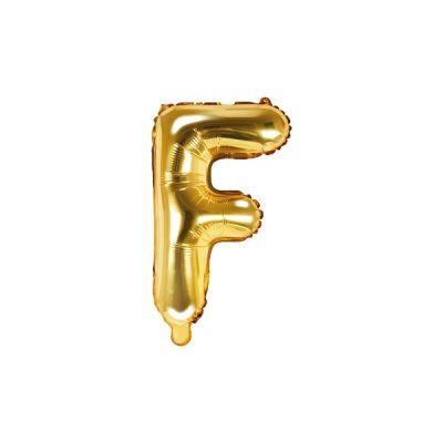 Gold Letter Balloon F (35cm)