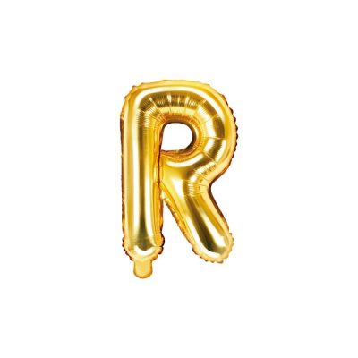 Gold Letter Balloon R (35cm)