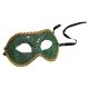 Green mask with glitter and palettes