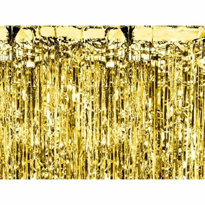 Party curtain, Gold, 90x250cm