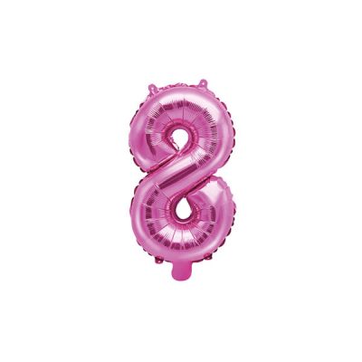 Pink Number Balloon 8 (35cm)