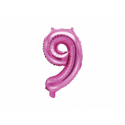 Pink Number Balloon 9 (35cm)