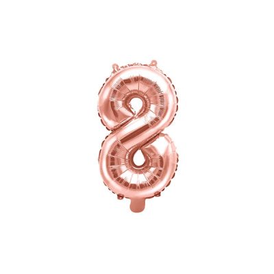 Rose Gold Number Balloon 8 (35cm)