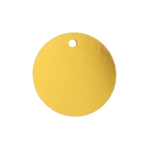 Round paper table card (10 pcs) - Gold