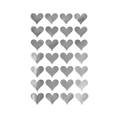 Silver hearts stickers (56pcs.)