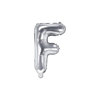 Silver Letter Balloon F (35cm)