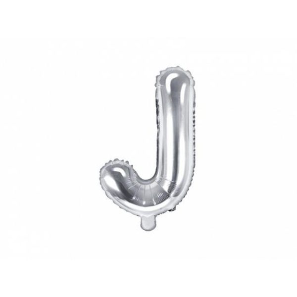 Silver Letter Balloon J (35cm)