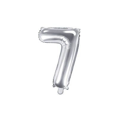 Silver Number Balloon 7 (35cm)