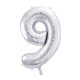 Silver Number Balloon 9 (86cm)