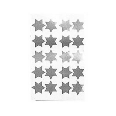Silver Stars Stickers 40 pcs