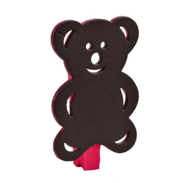 Teddy bear table card with clips (6 pcs)
