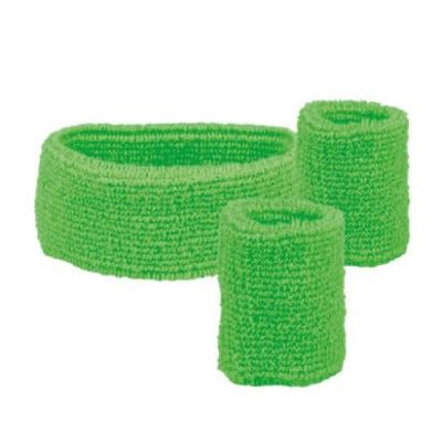 Neon Sweatband Set - Green